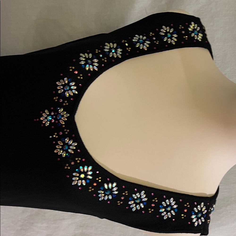 St. John Evening - Black heavy knit evening dress with decorative beads. - Picture 7 of 7